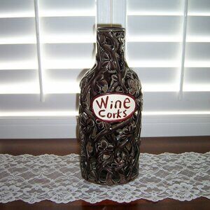 Wine Cork Holder, Ceramic, Grape Colored